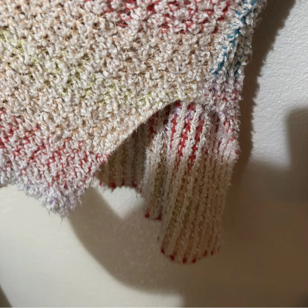 Free‎ People Sit Next to Me Multicolor Knit Hoodie Sz XS
